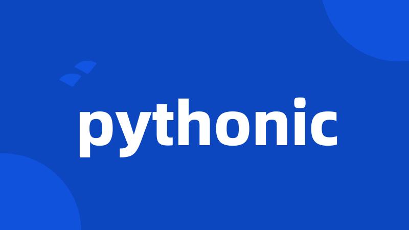 pythonic