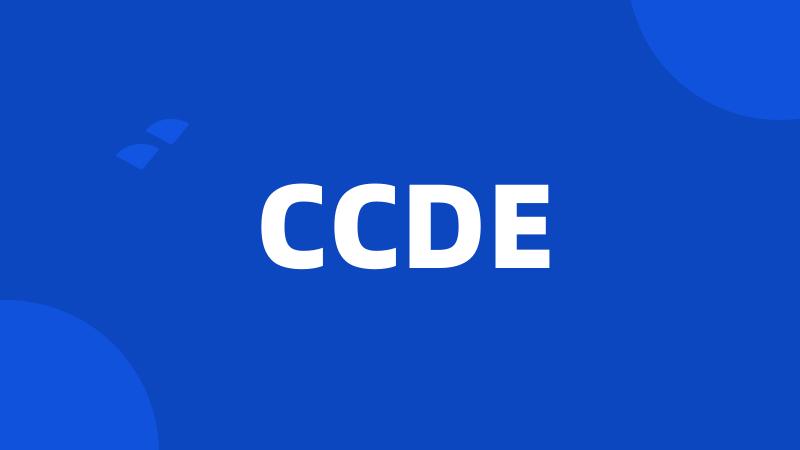 CCDE