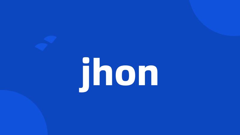 jhon