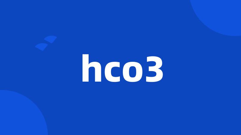 hco3