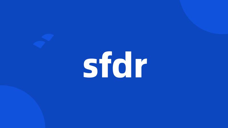 sfdr