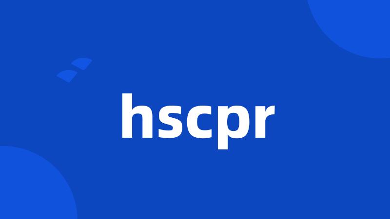 hscpr