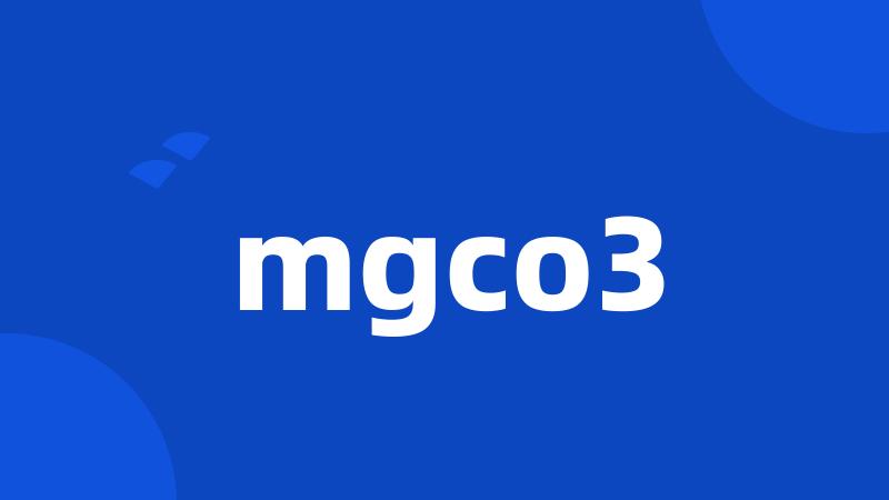 mgco3