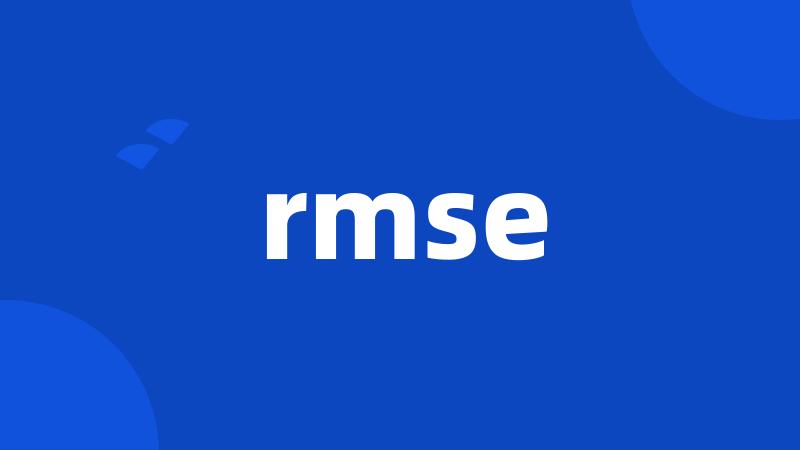 rmse