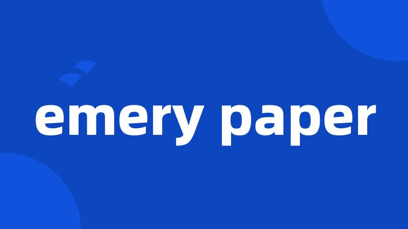 emery paper