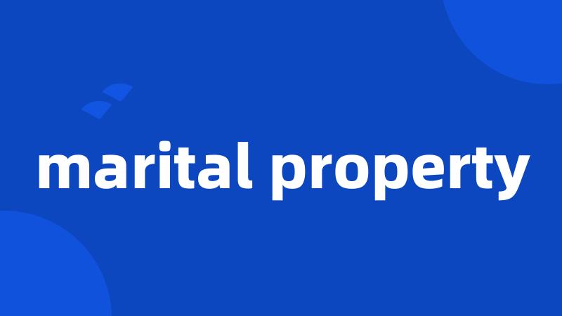 marital property