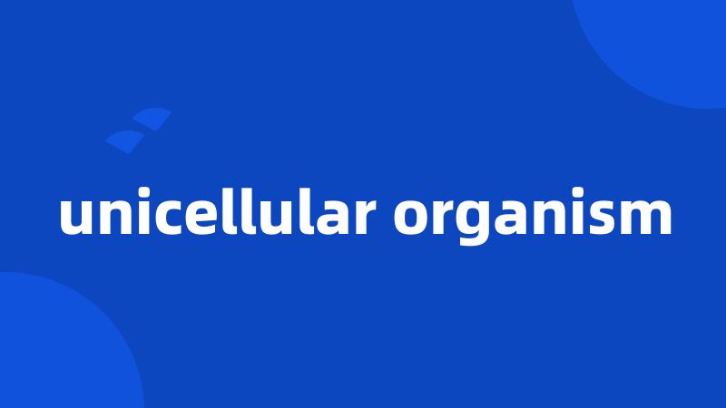 unicellular organism