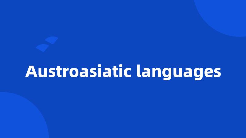 Austroasiatic languages