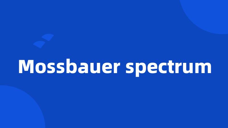 Mossbauer spectrum