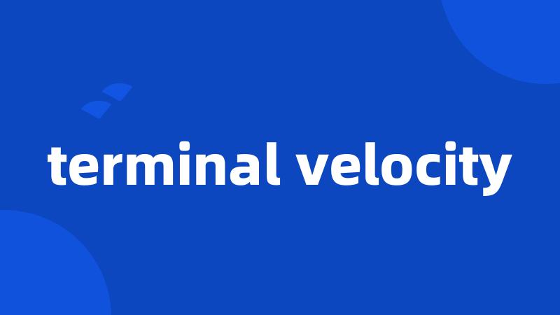 terminal velocity