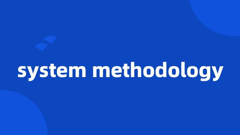 system methodology