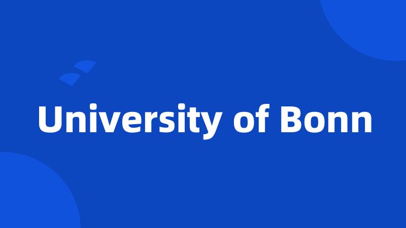 University of Bonn