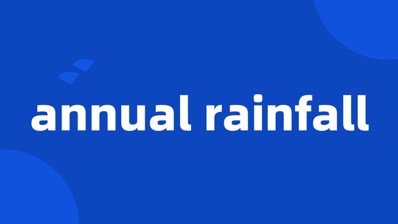 annual rainfall