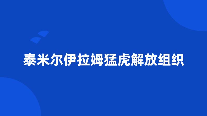 泰米尔伊拉姆猛虎解放组织