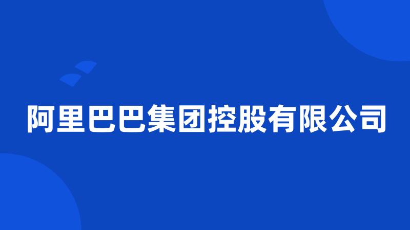 阿里巴巴集团控股有限公司