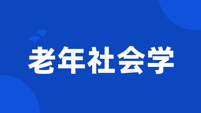 老年社会学