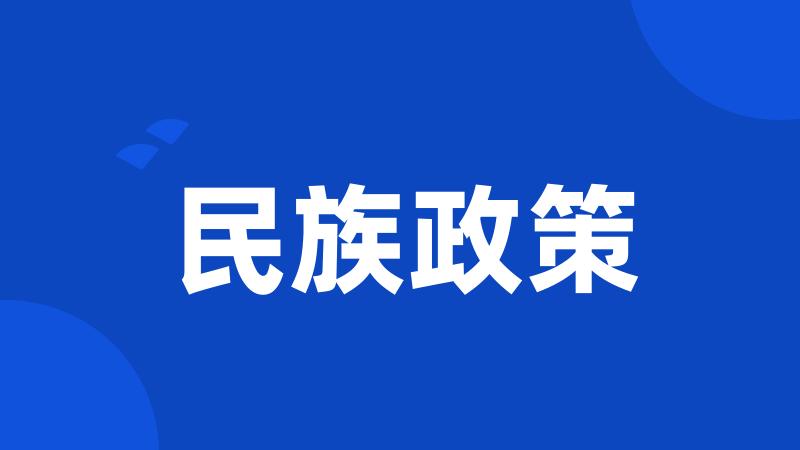 民族政策