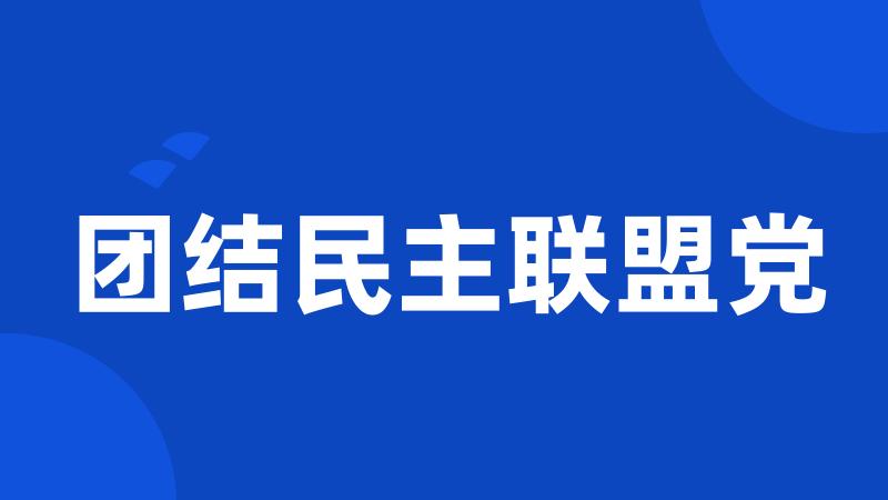 团结民主联盟党