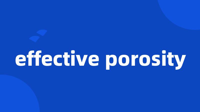 effective porosity