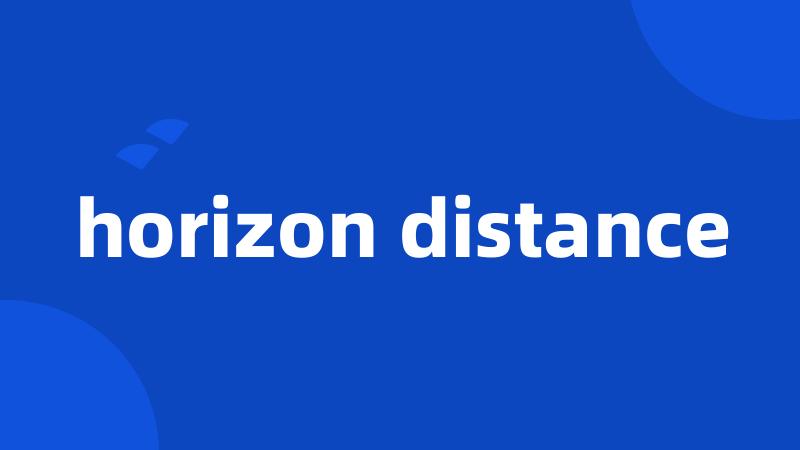 horizon distance