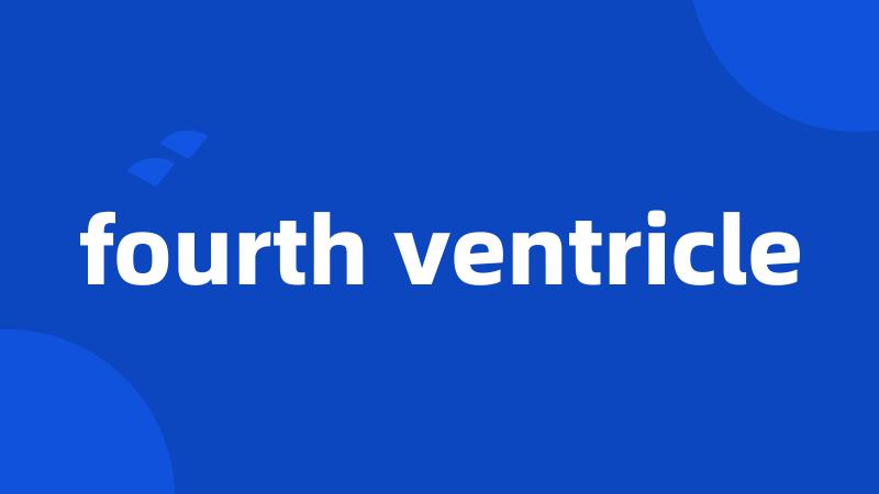 fourth ventricle