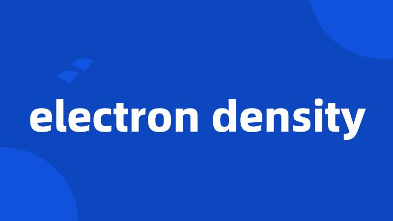 electron density