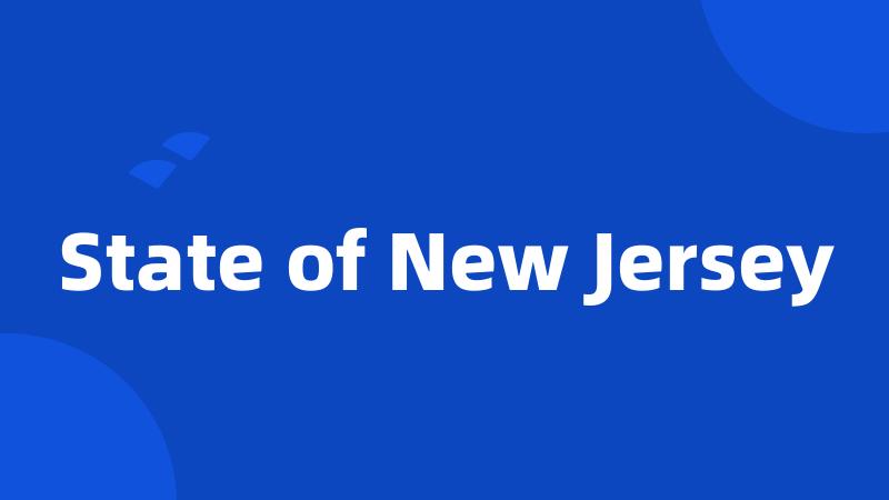 State of New Jersey