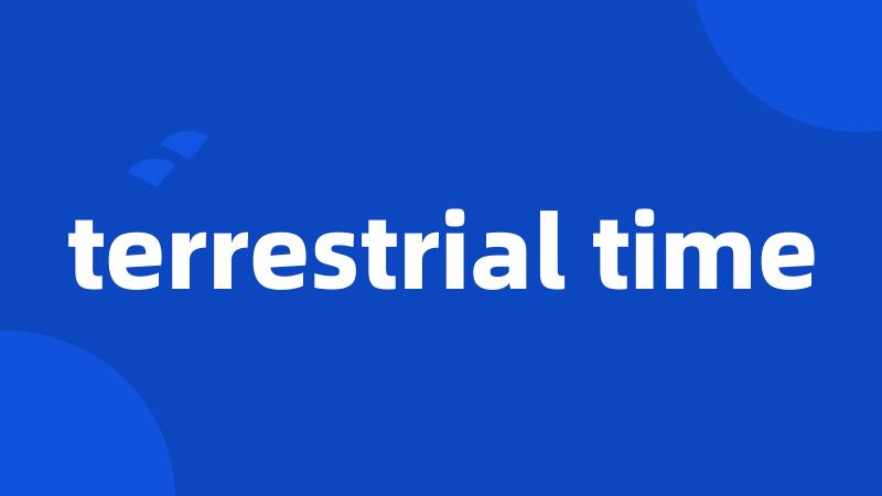 terrestrial time