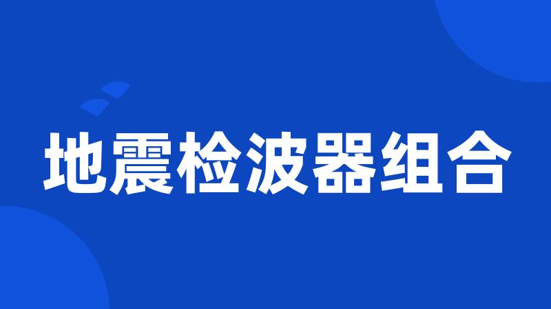 地震检波器组合