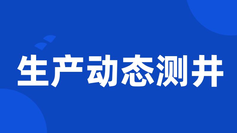 生产动态测井