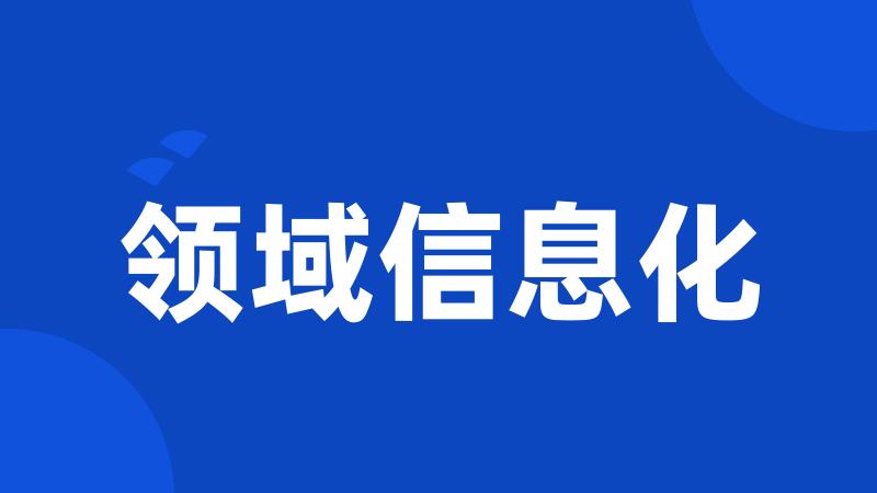 领域信息化