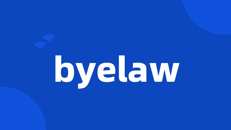 byelaw