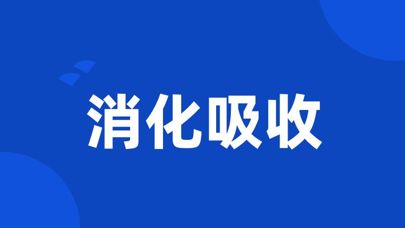 消化吸收