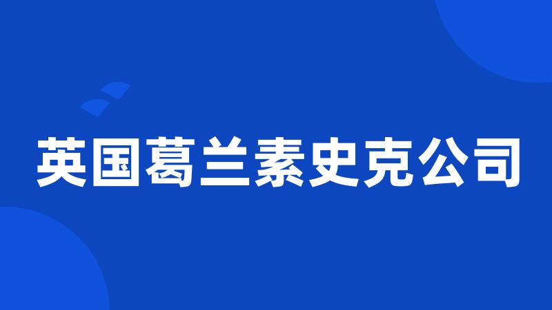 英国葛兰素史克公司