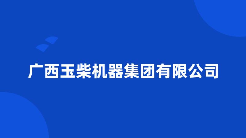 广西玉柴机器集团有限公司