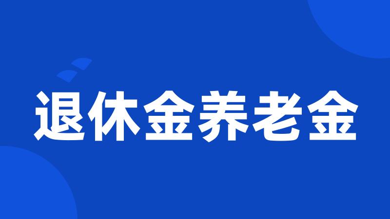 退休金养老金