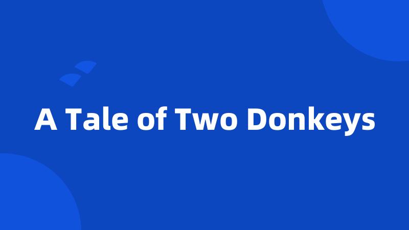 A Tale of Two Donkeys