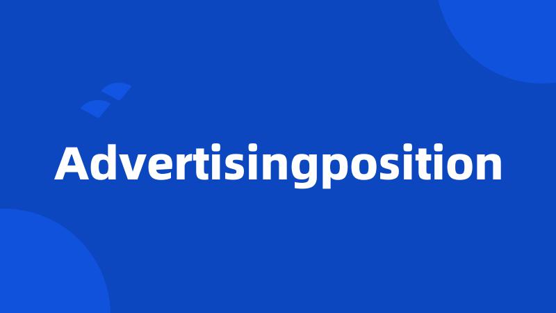 Advertisingposition