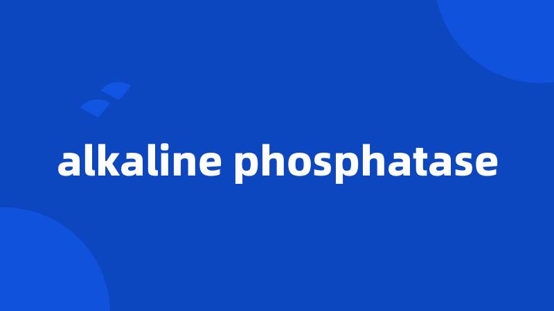 alkaline phosphatase