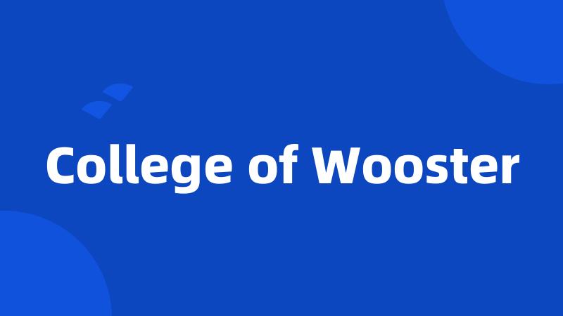 College of Wooster