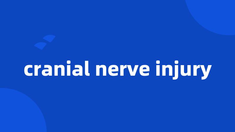 cranial nerve injury