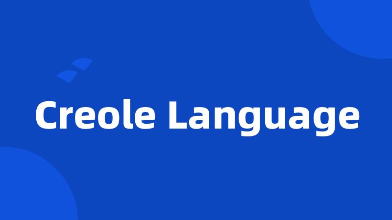 Creole Language