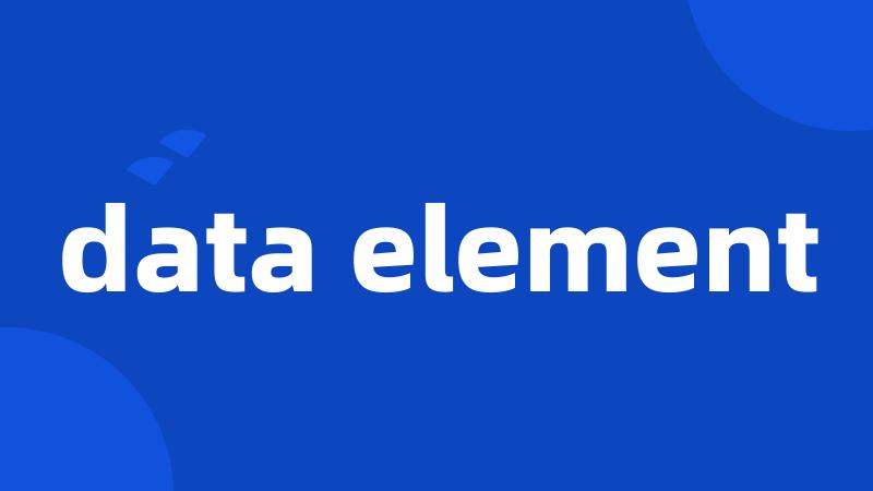 data element