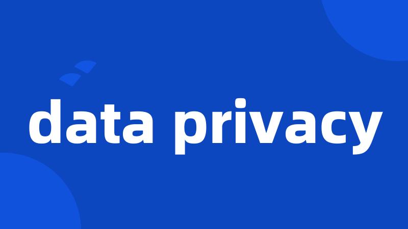 data privacy