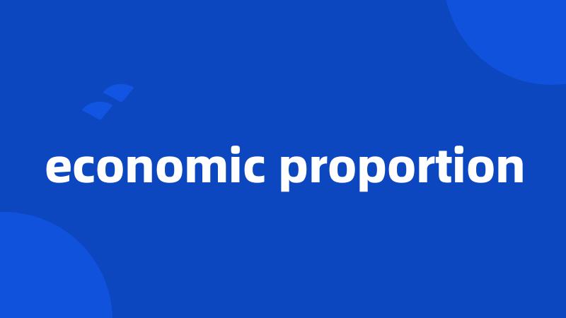 economic proportion