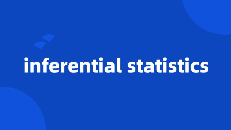 inferential statistics