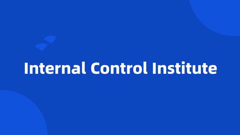 Internal Control Institute