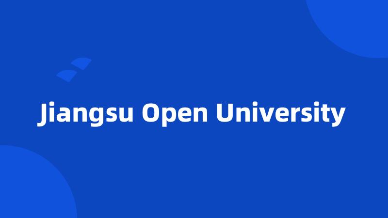 Jiangsu Open University