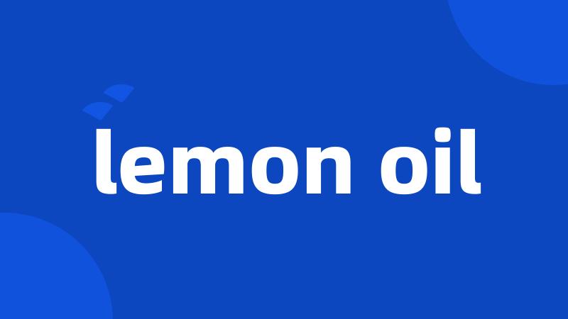 lemon oil