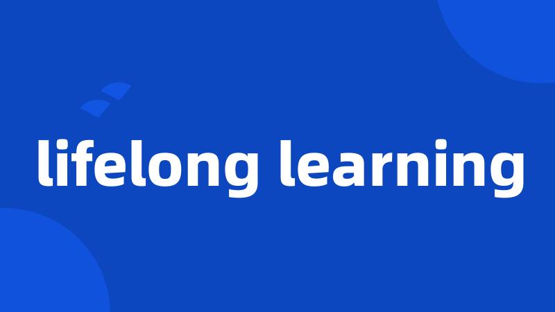 lifelong learning